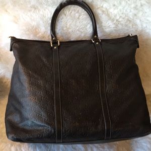 Authentic Chocolate Guccissima Leather Joy Tote